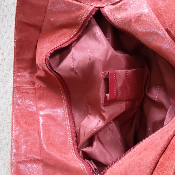 Tommy & Kate Red Leather Bag, - Picture 9 of 14